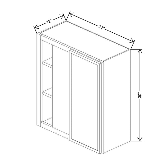 Cubitac Imperial Artisan Moss 27/30"W X 30"H High Blind Wall Cabinet