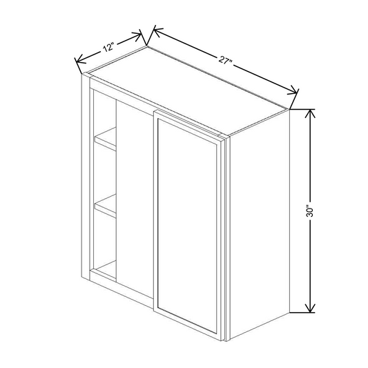 Cubitac Imperial Madison Latte 27/30"W X 30"H High Blind Wall Cabinet