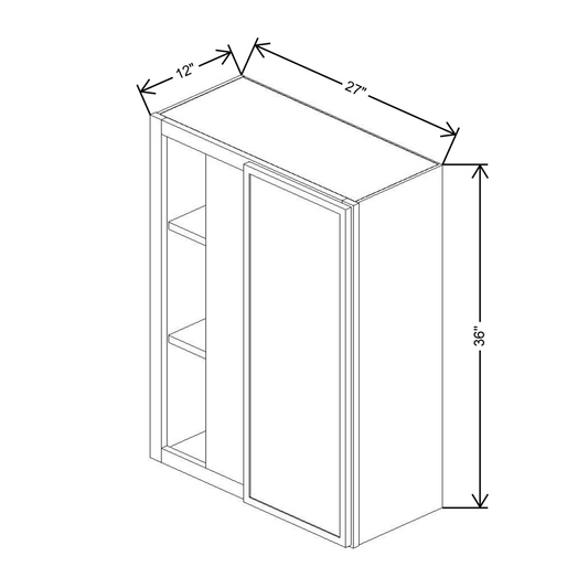 Cubitac Prestige Newport Latte 27/30"W X 36"H High Blind Wall Cabinet