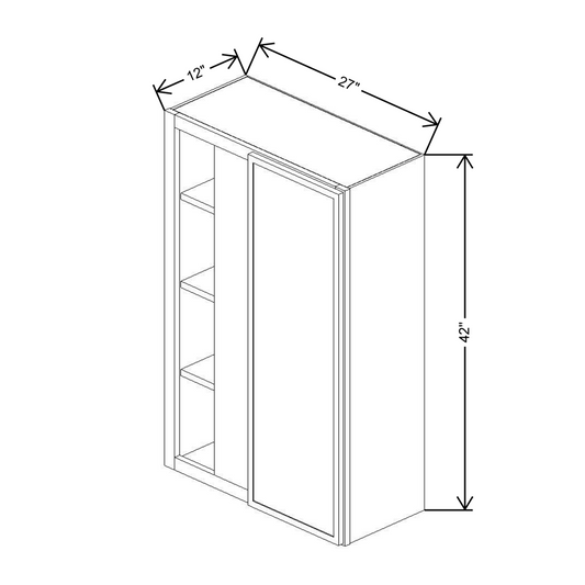 Cubitac Prestige Dover Latte 27/30 W X 42" H High Blind Wall Cabinet