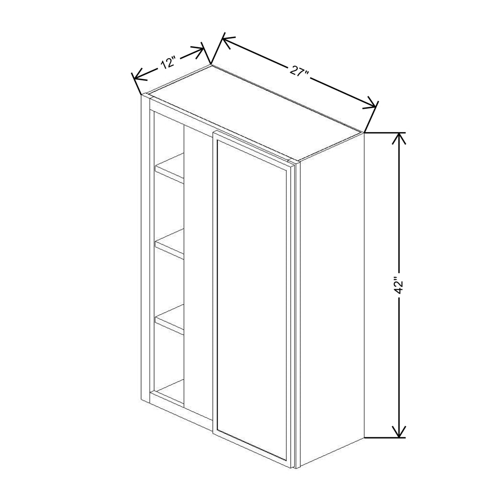 Cubitac Imperial Artisan Moss 27/30"W X 42"H High Blind Wall Cabinet