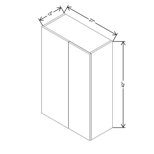 CNC Concord Newport White 27 To 30" W X 42" H Single Door Blind Wall Cabinet