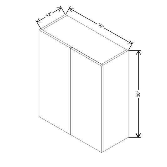 CNC Concord Elegant White 30 To 33" W X 36" H Single Door Blind Wall Cabinet