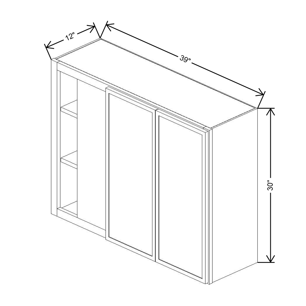 Cubitac Prestige Dover Latte 39/42 W X 30" H High Blind Wall Cabinet