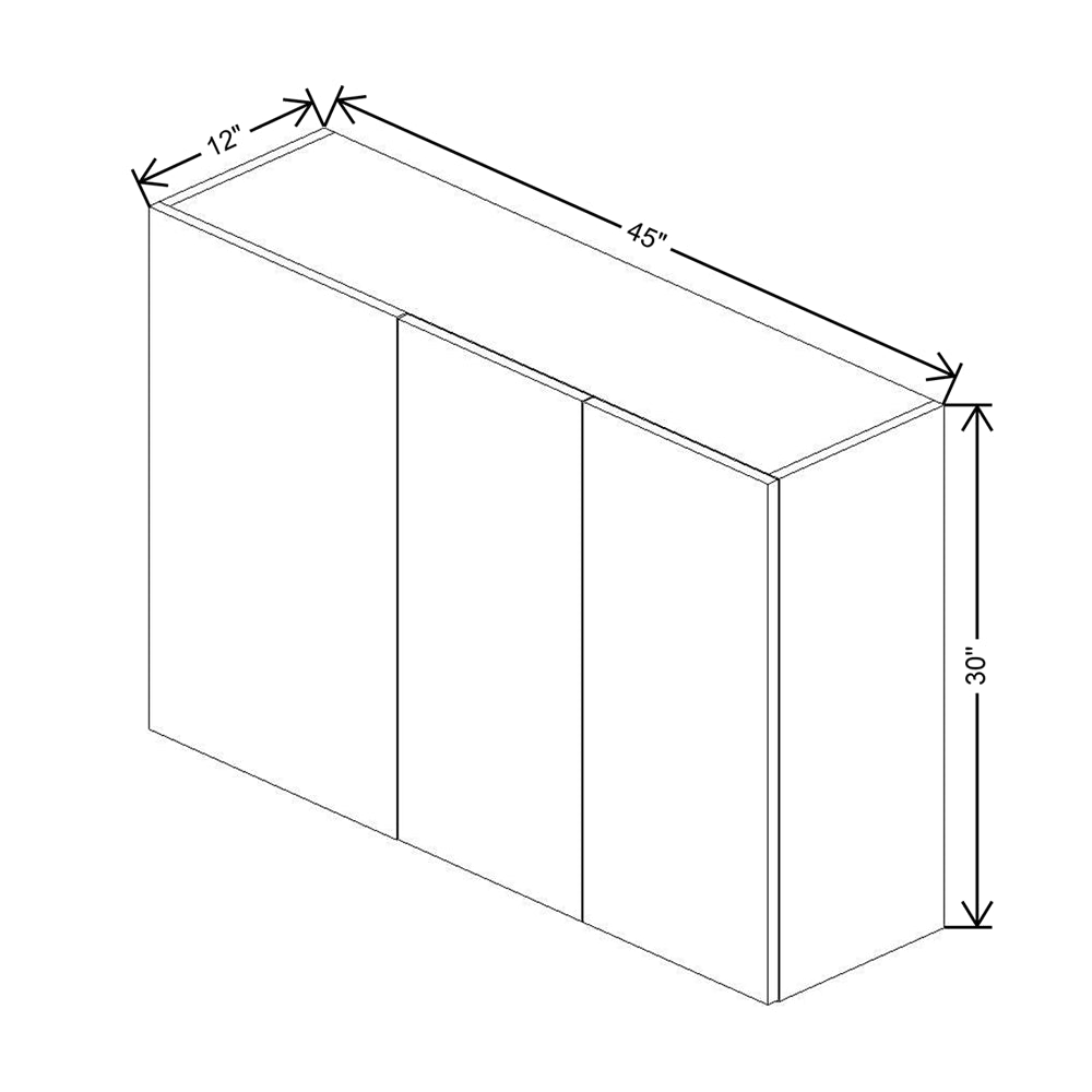 CNC Luxor 5-Piece Smoky Grey 45 To 48" W X 30" H Blind Wall Cabinet