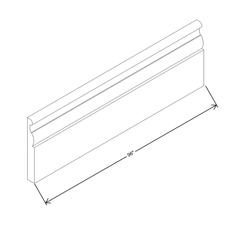 Cubitac Basic Oxford Latte 96" W Base Molding