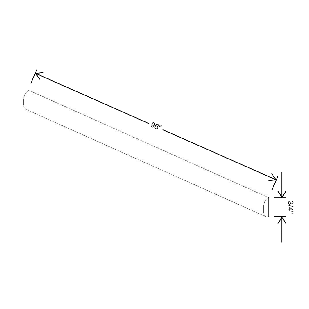 Fabuwood Allure Luna Kona 96"W X 3/4"D Batten Molding {N/A w/Value line}