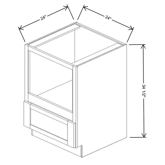 Fabuwood Allure Luna Desert Oak 24" W X 34 1/2" H X 24" D Base Microwave Cabinet