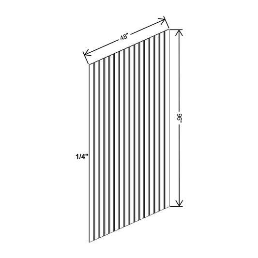 Wolf Classic Dartmouth Bayside Paint Finished Beaded Panel 48"W x 96"H x 1/4"D