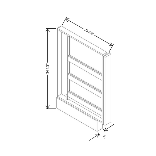 Cubitac Basic Oxford Pastel 3" W Spice Cabinet