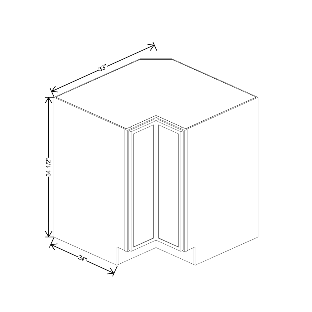 Cubitac Imperial Madison Dusk 33"W Square Corner Base 