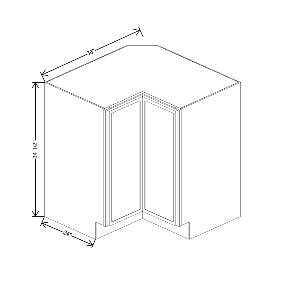 Cubitac Imperial Madison Dusk 36"W Square Corner Base