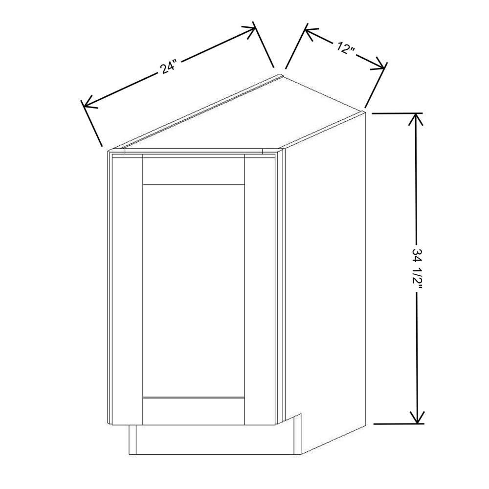 Fabuwood Value Premium Hallmark Frost 12"W Base Transitional