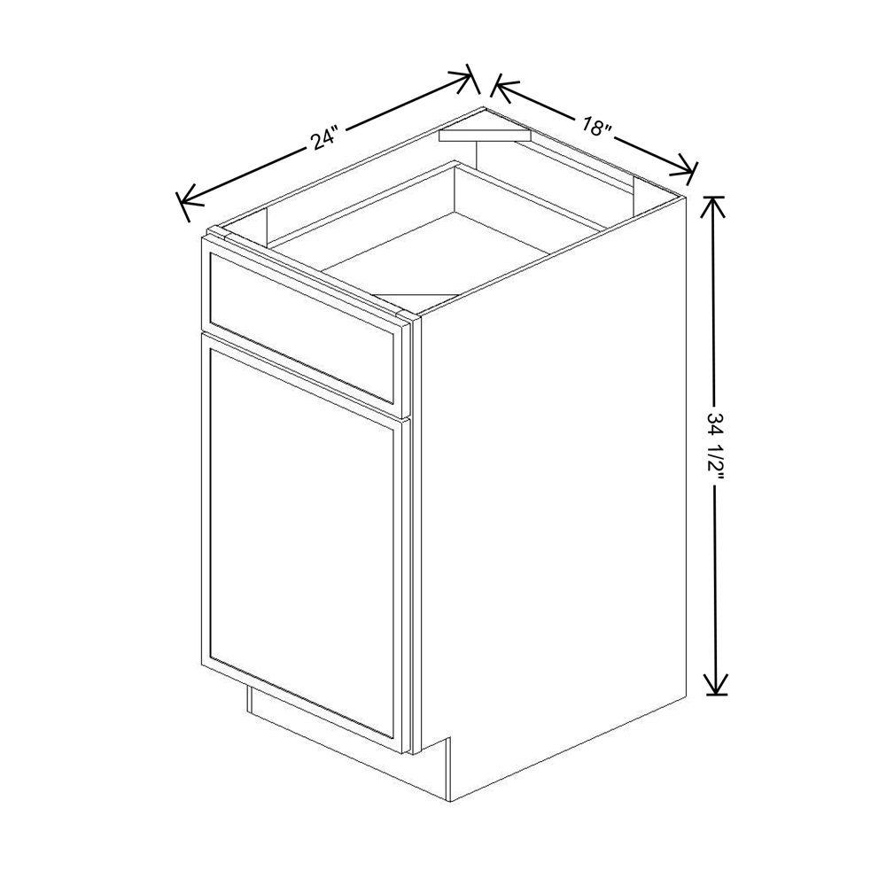 Cubitac Basic Oxford Latte 18"W Waste Basket Base Cabinet