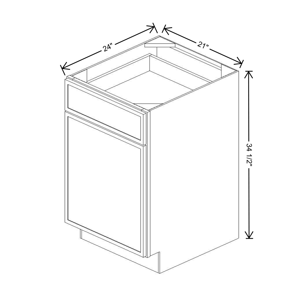 Cubitac Imperial Artisan Silk 21"W Waste Basket Base Cabinet