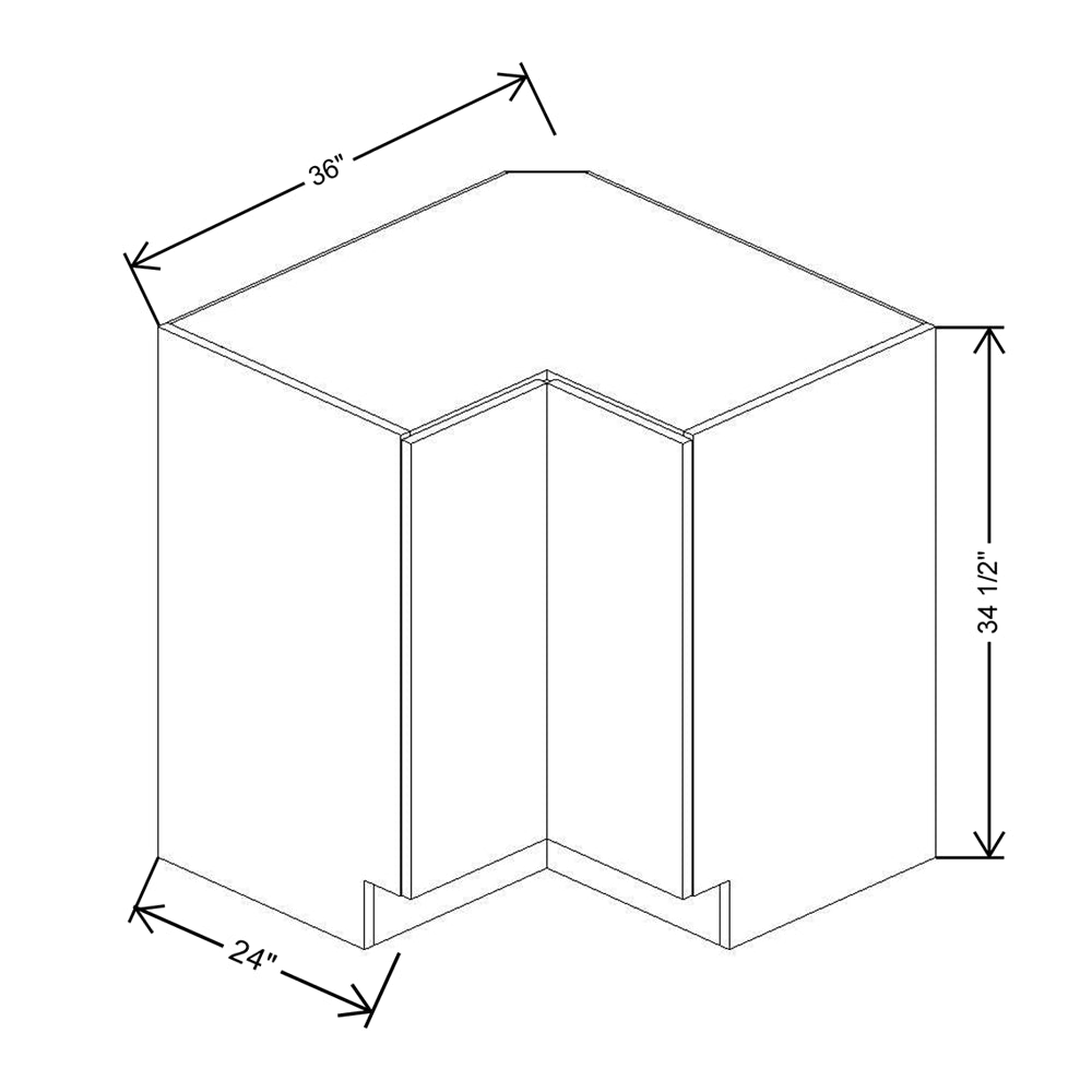 CNC Classic Broadway Silk 36" W Carousel Corner Base Cabinet