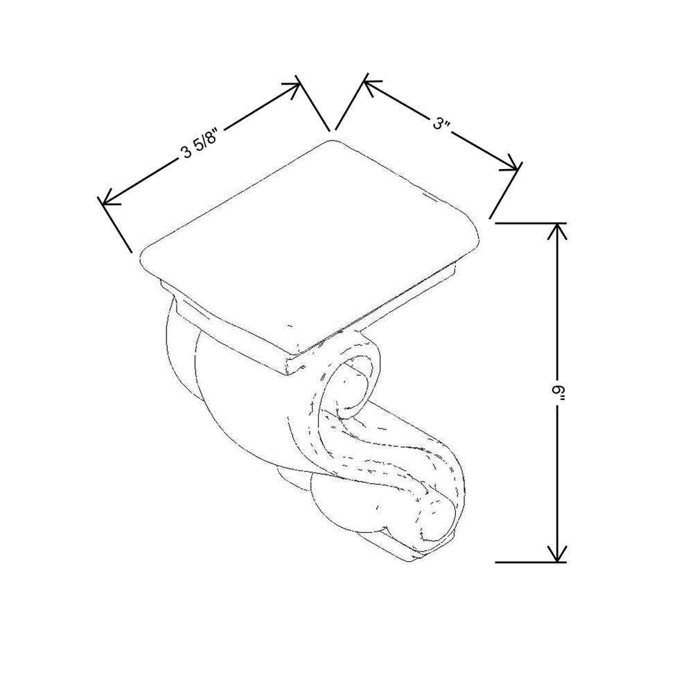 CNC Concord Fashion White 3" W X 6" H X 3 5/8" D Corbel
