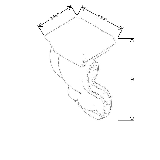 CNC Concord Elegant Dove 4 3/4" W X 9" H X 3 5/8" D Corbel