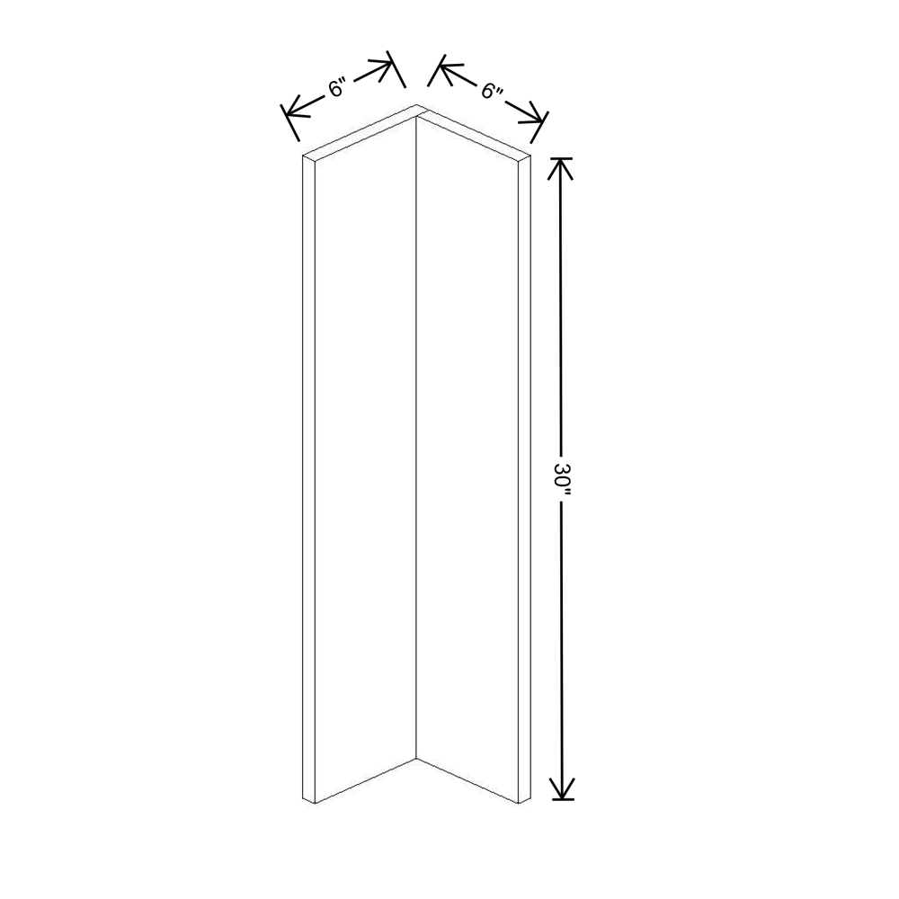 Fabuwood Illume Catalina Bianco Gloss 2 Corner Wall Filler