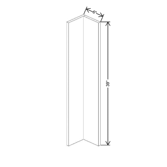Fabuwood Illume Tuscany Muratti 1 6" W x 39" H Corner Wall Filler