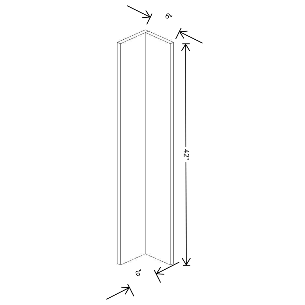 Fabuwood Illume Catalina Bianco Gloss 2 Corner Wall Filler