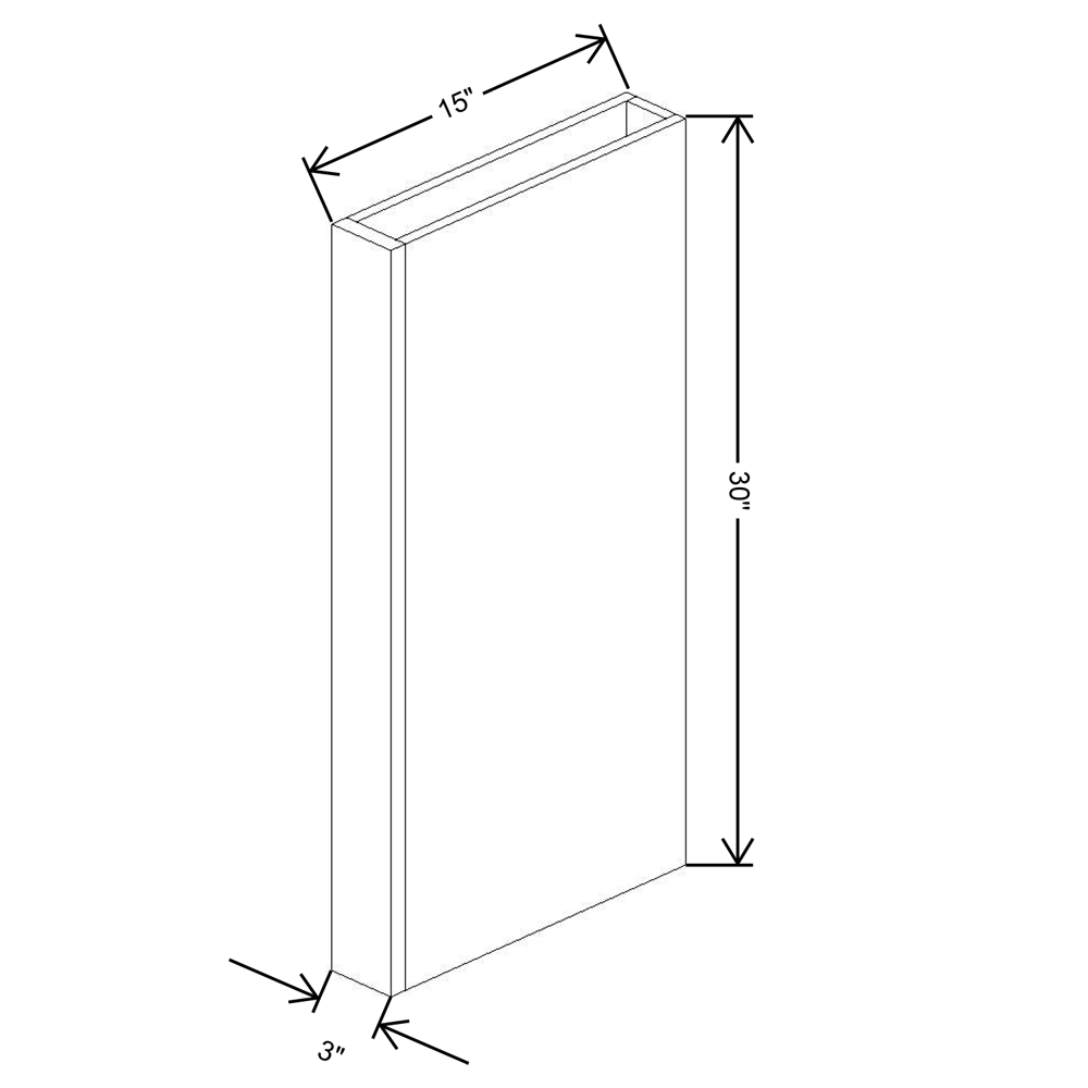 Fabuwood Allure Galaxy Timber 30"H Columns