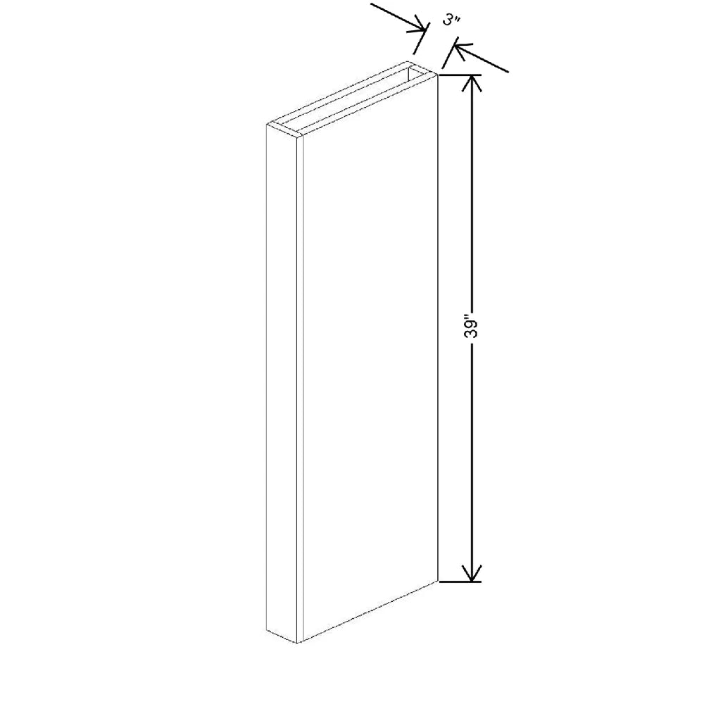 Fabuwood Illume Catalina Carbone Matte 3" W X 39" H X 12" D Column