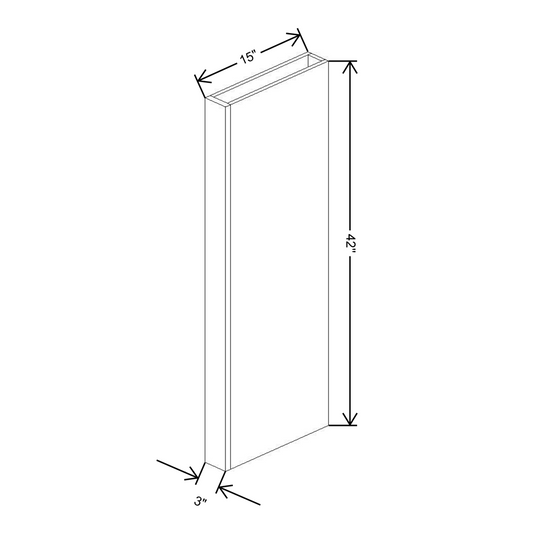 Cubitac Prestige Dover Latte 12" D X 42"H Column Wall