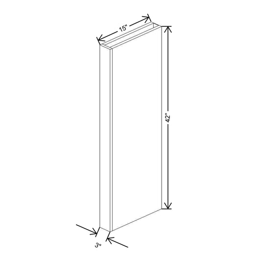 CNC Luxor 5-Piece Smoky Grey 3" W X 42" H X 15” D Column