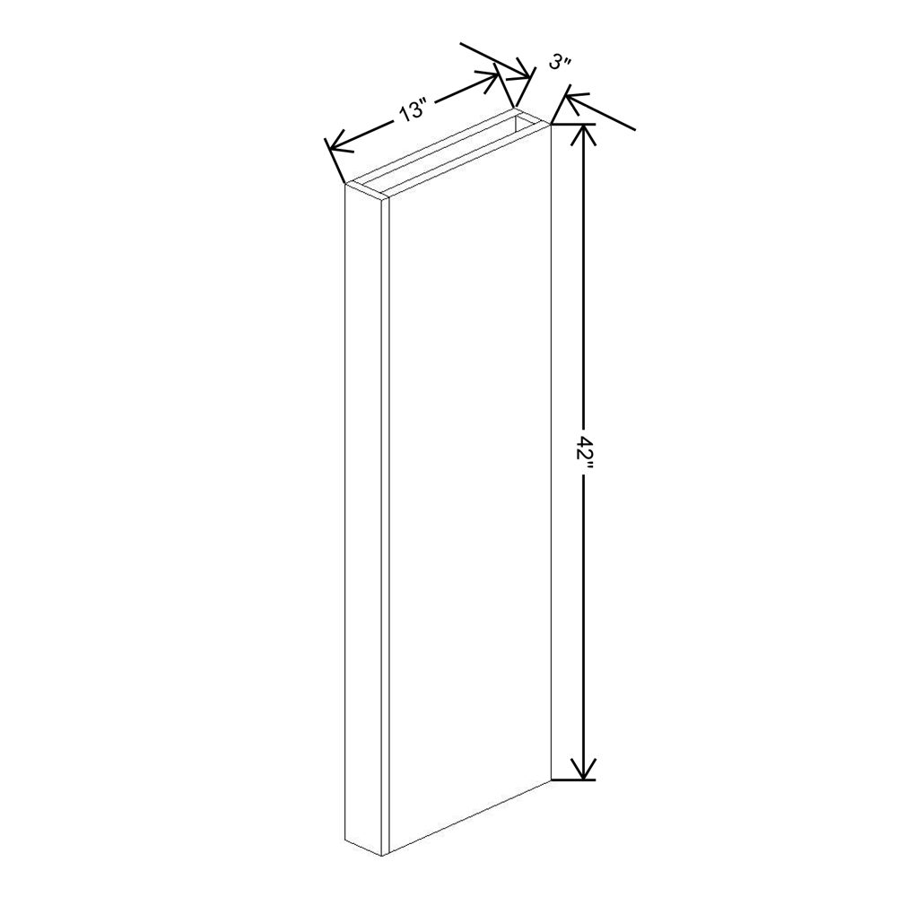 Fabuwood Illume Tuscany Olmo 3  Column Wall 42 - 3" x 14" x 42"