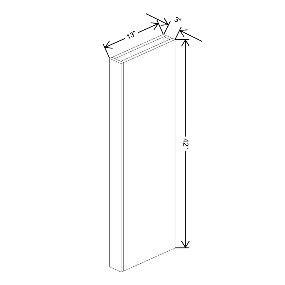 Fabuwood Illume Catalina Como Ash 2 Column Wall 42 - 3" x 14" x 42"