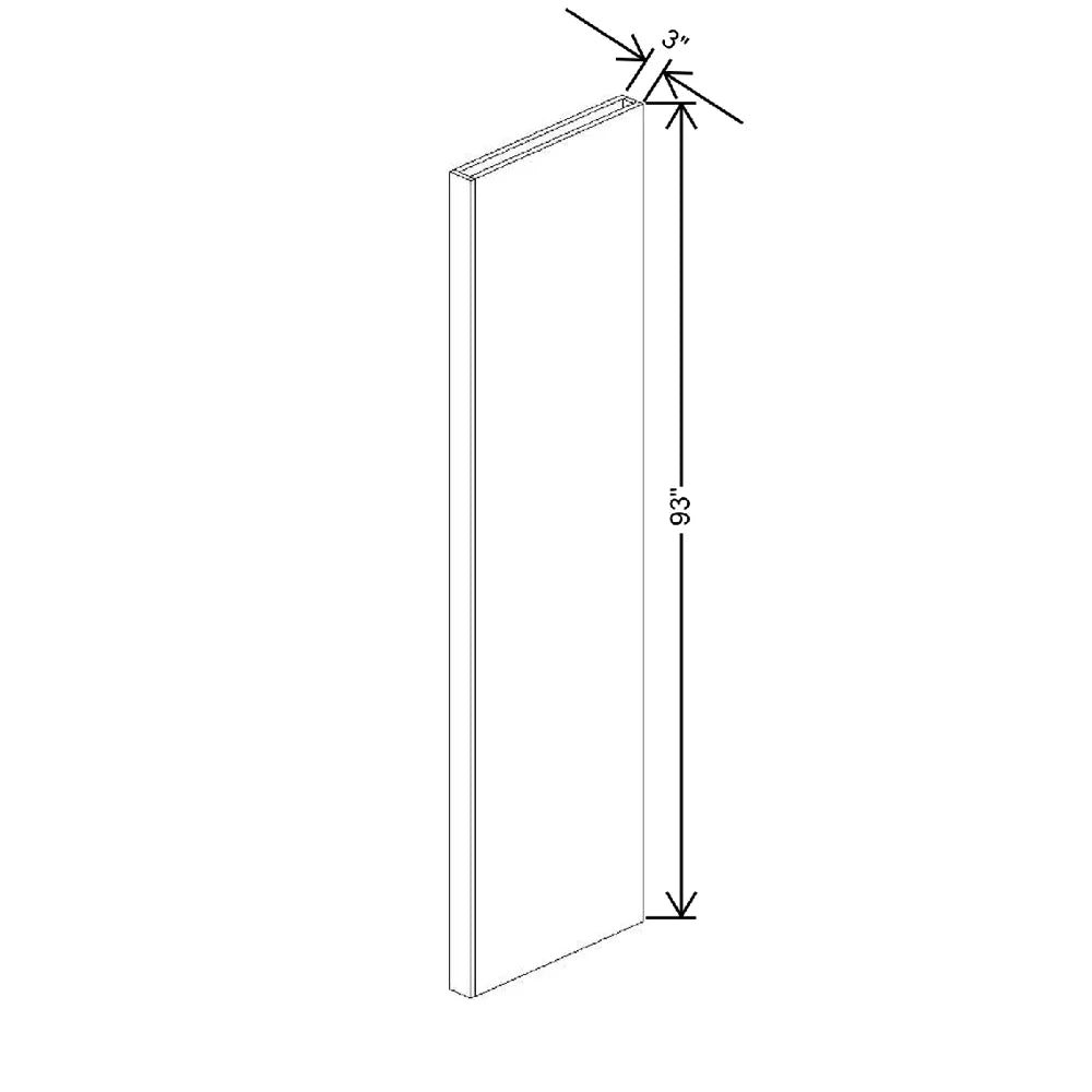 Fabuwood Illume Catalina Bianco Matte 3" W x 93" H x 24" D Tall Column