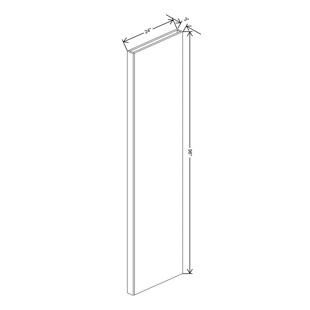 Fabuwood Illume Catalina Bianco Gloss 2 Column Tall 96 - 3" x 25" x 96"