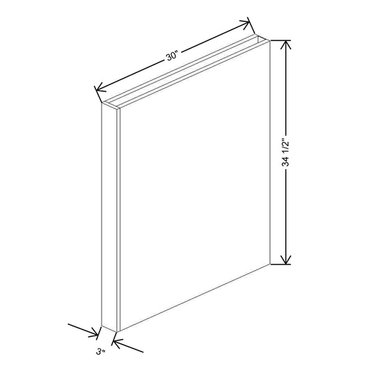 CNC Luxor 5-Piece Smoky Grey 3" W X 34 1/2" H X 30” D Column