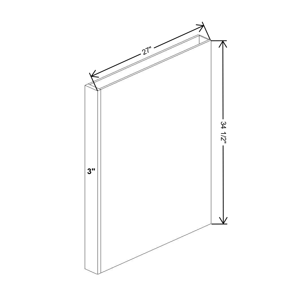 Cubitac Imperial Madison Latte Column Base 27"D x 34.5"H