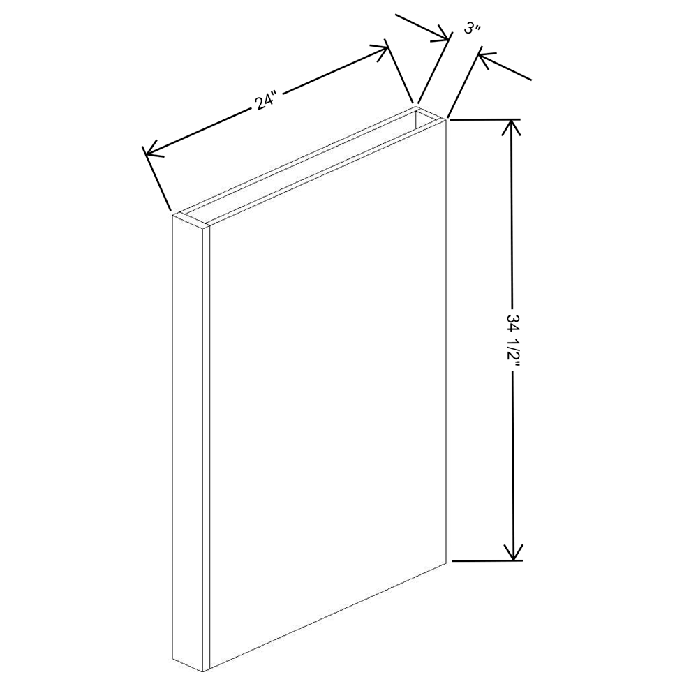 Fabuwood Allure Nexus 24"W X 34 1/2"H Frost Column