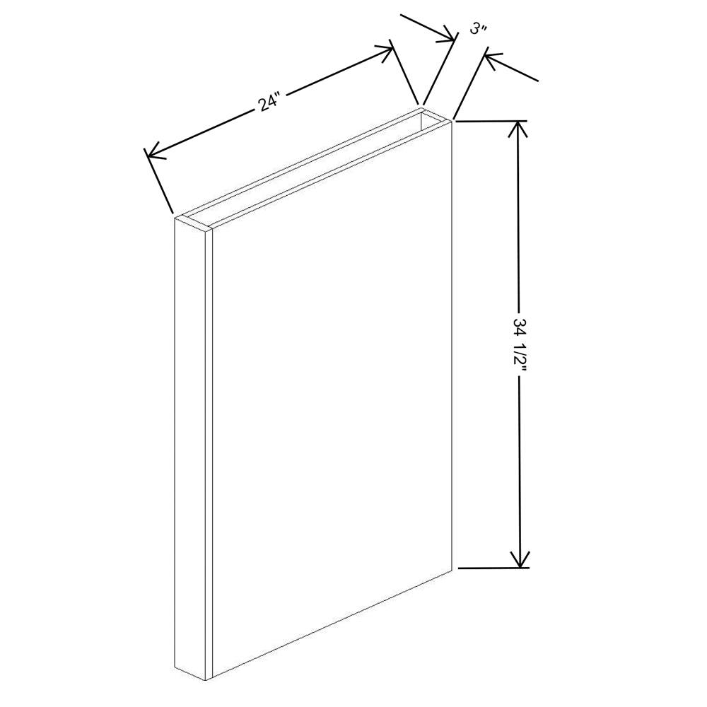 Fabuwood Allure Nexus 24"W X 34 1/2"H Frost Column