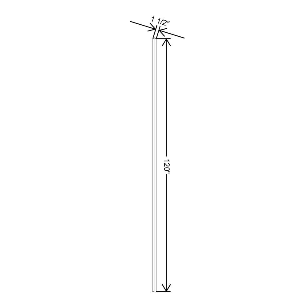 J&K White Shaker S8 Tall Filler 1 1/2" W x 120" H