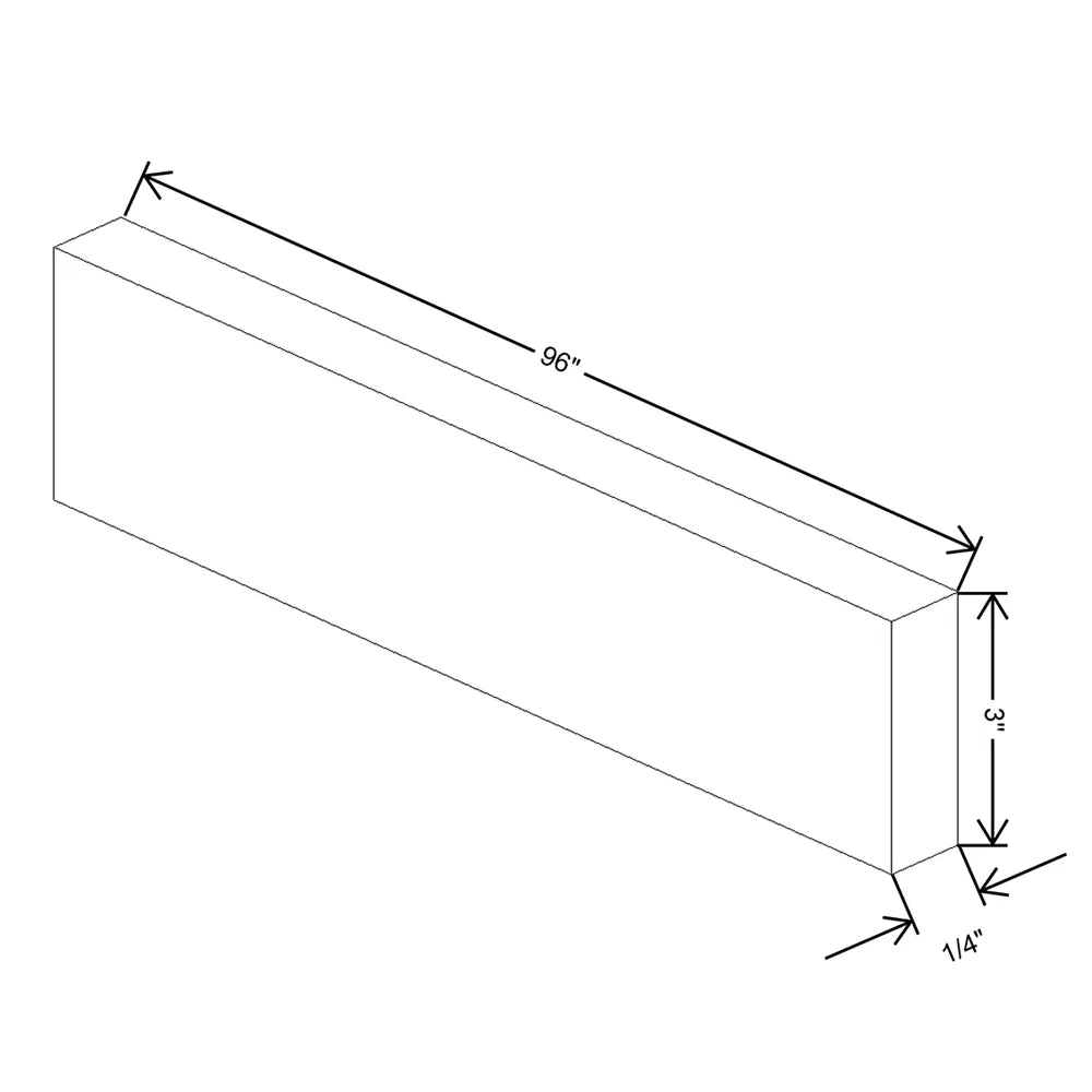 J&K White Shaker S8 Tall Filler 3" W x 120" H