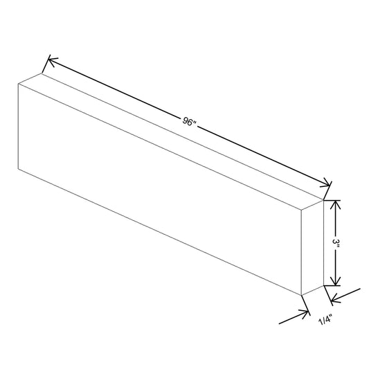 J&K White Shaker S8 Tall Filler 3" W x 120" H