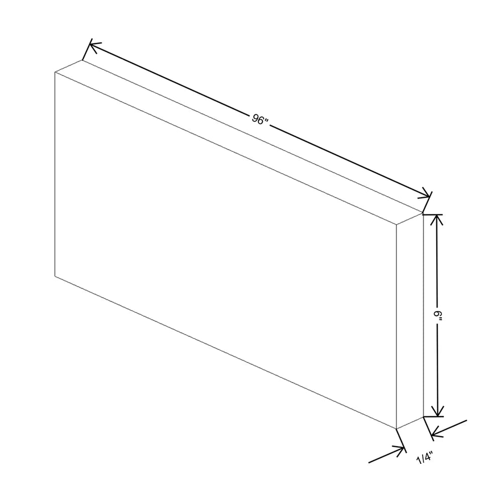 J&K White Shaker S8 Tall Filler 6" W x 120" H