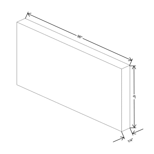 J&K White Shaker S8 Tall Filler 6" W x 120" H