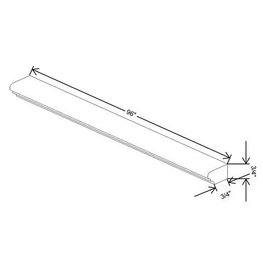 J&K Dove E1 96" W Chair Rail Molding