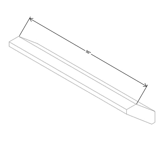 CNC Concord Fashion White 96" W X 2" H X 2" D Shaker Crown Molding