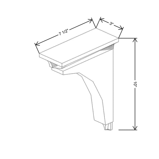 Cubitac Basic Ridgefield Latte 10" H Shaker Corbel