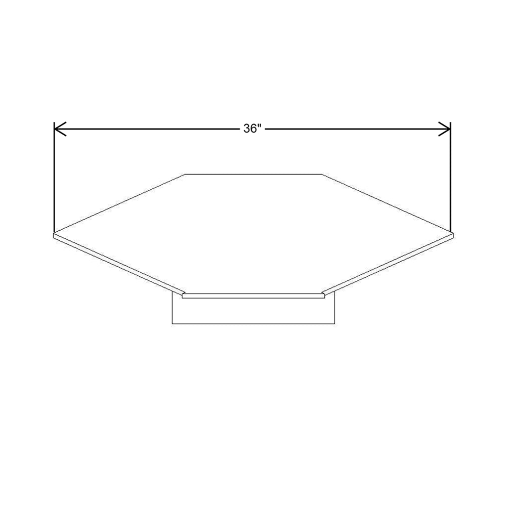 CNC Classic Broadway Silk 36" Diagonal Corner Sink Floor