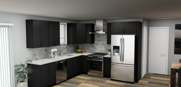 Cubitac Madison Midnight 10 x 10 L Shaped Kitchen