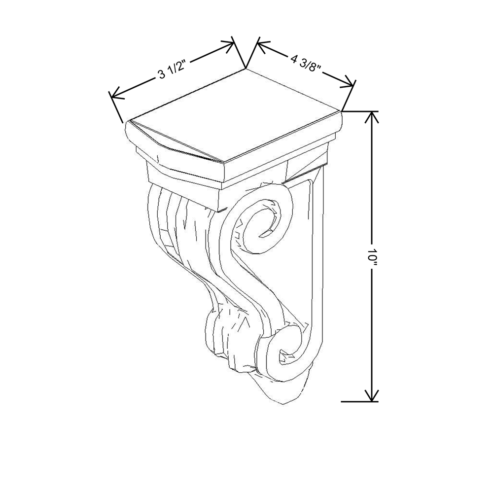 Cubitac Prestige Dover Latte 10"H Violin Corbel