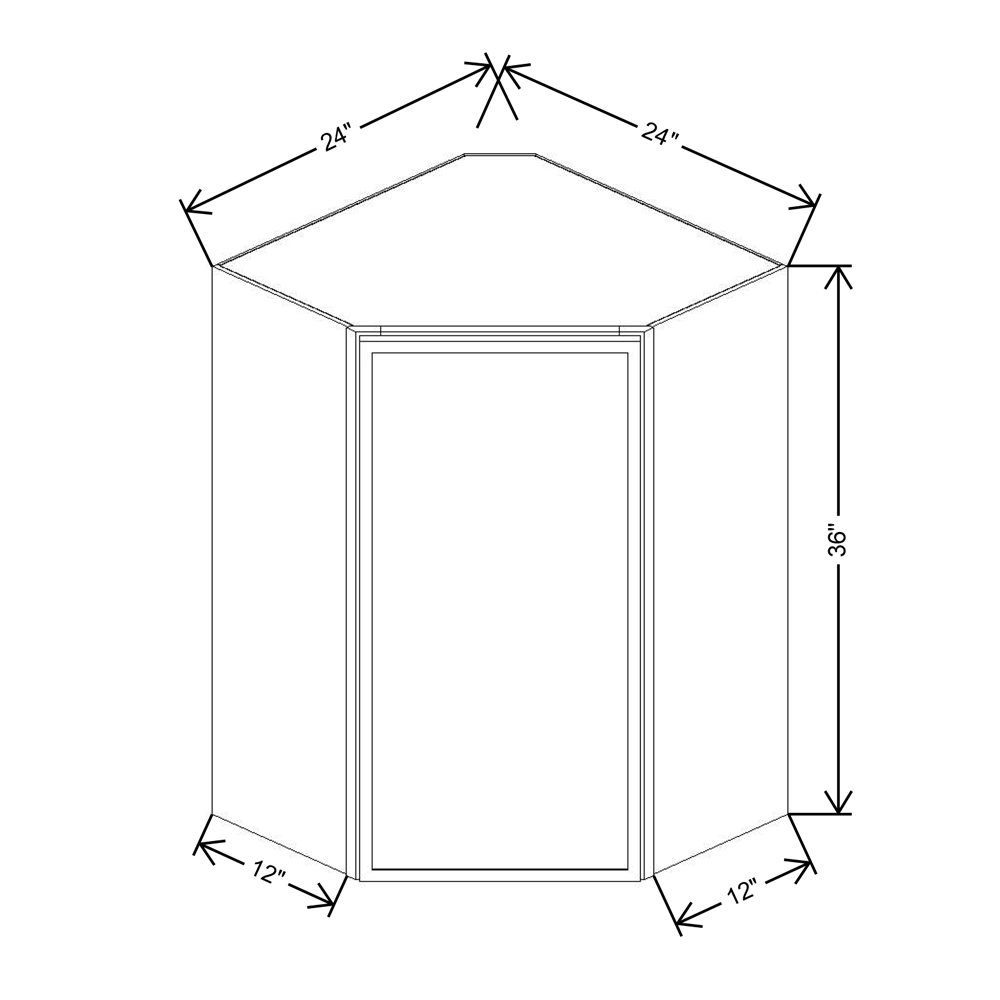 Cubitac Imperial Madison Dusk 36"H Diagonal Corner Wall