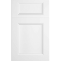 Cubitac Imperial Bergen Latte Reversed Raised Center Panel White Door Sample